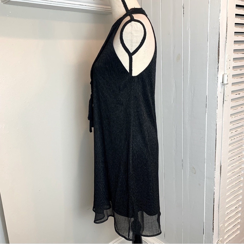 NWT Francesca’s Black Sleeveless V-Neck Dress Small - Picture 4 of 8